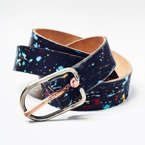 Cause & Effect | Paint Splattered Leather Belt